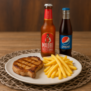 Combo Cotlet + cartofi prajiti+pepsi/MADRI BERE 330ML