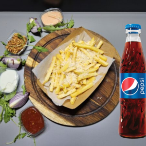 Combo Cartofi prajiti cu parmezan+pepsi/bere halba