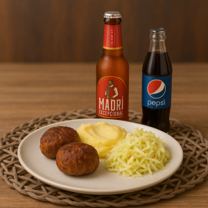 Combo Chiftele de porc +garnitura la alegere+pepsi/MADRI BERE 330ML