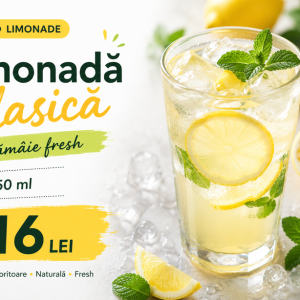 Limonadă lămâie naturală • gheață • 250 ml