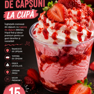 ÎNGHEȚATĂ DE CĂPȘUNI LA CUPĂ